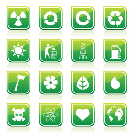 environmental iconsのイラスト素材
