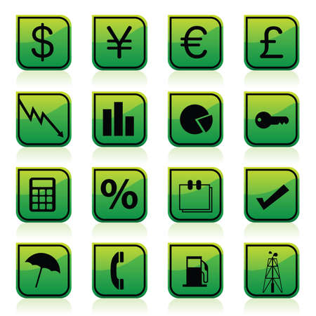 finance iconsのイラスト素材