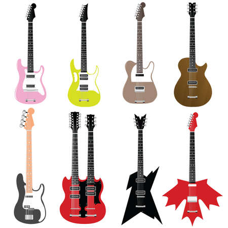 vector guitar setのイラスト素材