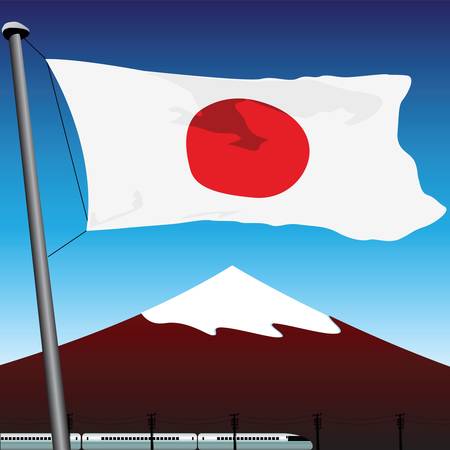 japanese flagのイラスト素材