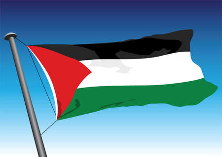 flag of palestine のイラスト素材