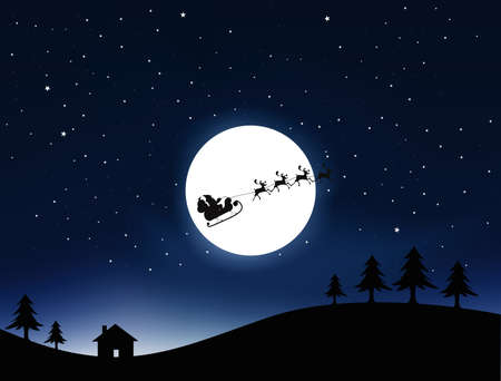 santa coming to townのイラスト素材