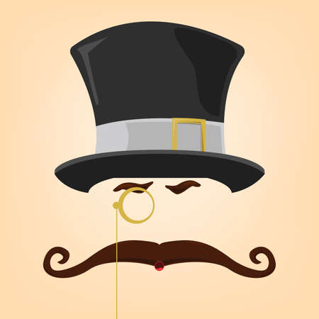 vector items of a hipsterのイラスト素材