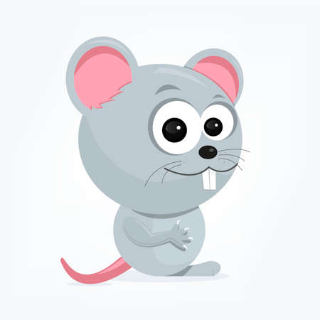 cartoon of a cute mouseのイラスト素材