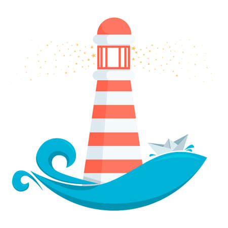 vector illustration of a lighthouseのイラスト素材