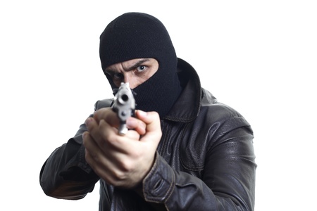 Thief in balaclavaの写真素材