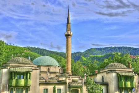 Mosque in HDRの写真素材