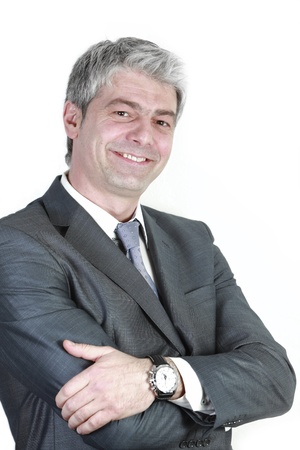Portrait of a handsome businessman smiling   の写真素材