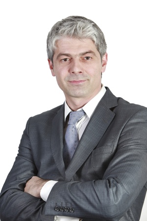 Portrait of a handsome businessman smiling   の写真素材