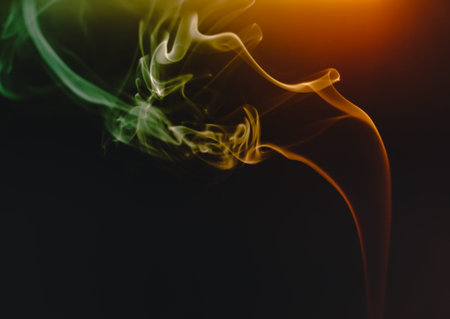 Abstract figures of smoke in dark
