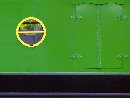 detail of a colorful canal boat in summerの写真素材