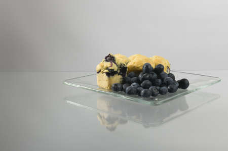 delicious blue berry muffinsの写真素材
