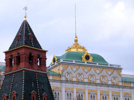 Annunciation Tower of Moscow Kremlin in Moscow, Russiaの写真素材