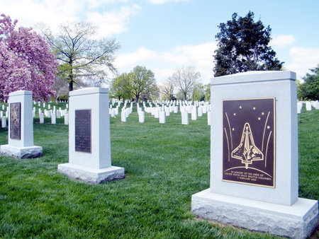The Challenger and Columbia Memorial in Arlington National Cemetery, Arlington Virginia USA