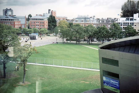 Environs near Van Gogh Museum a cloudy day in Amsterdam, Netherlandsのeditorial素材