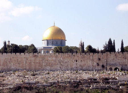 Dome of Rock Mosque in Jerusalem in Israelの写真素材