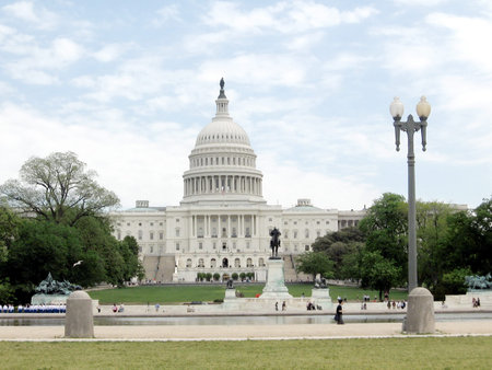 The view of Capitol Hill Building in Washington DC, USA