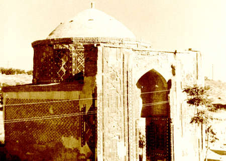 Old  photo: Mausoleum of Shakhi-Zindah Ensemble in Samarqand, in 1962, Uzbekistanのeditorial素材