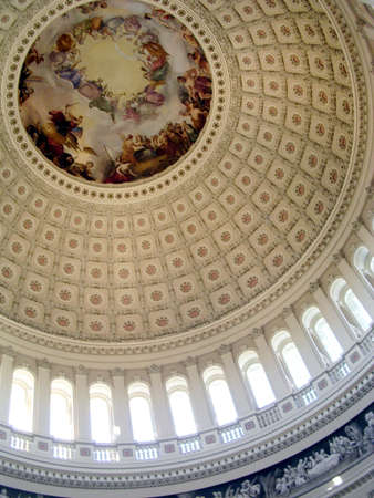 Part of rotunda of the US Capitol in Washington DCのeditorial素材