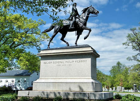 Philip Kearny Monument in Arlington National Cemetery, Arlington Virginia USAのeditorial素材