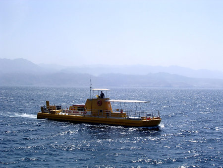 The berth of Eilat Oceanarium on the Red Sea in Israel