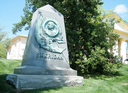Tomb of General Sheridan in Arlington National Cemetery, Arlington Virginia USAのeditorial素材
