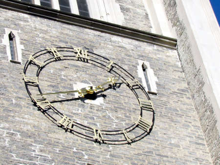 Clock of the Soldiers Tower of the University of Toronto Ontario, Canadaのeditorial素材