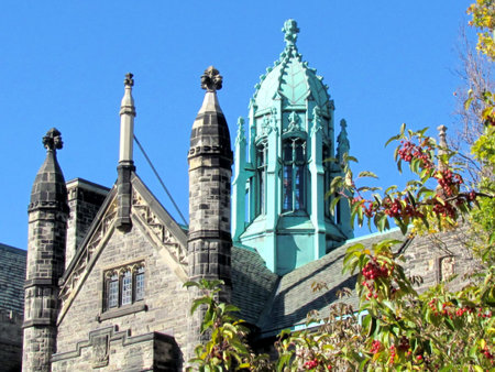 Towers of Trinity College at University of Toronto in Toronto Ontario, Canada
