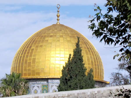 Dome of Rock Mosque in the old city of Jerusalem, Israelの写真素材