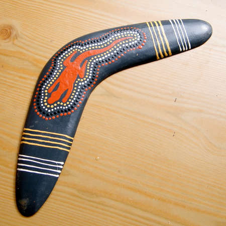 Australian Boomerang isolated in Or Yehuda, Israelの写真素材