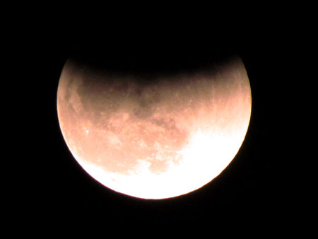 Lunar eclipse in Or Yehuda, Israel, December 16, 2011の写真素材