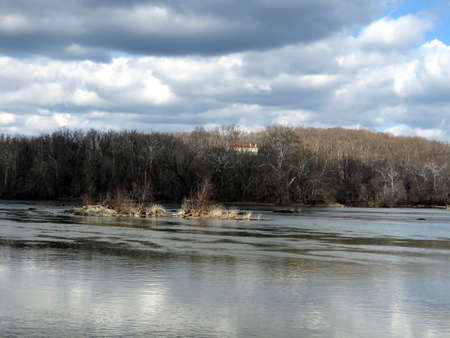The landscape of Potomac River near Washington, USA, March 19, 2017の写真素材