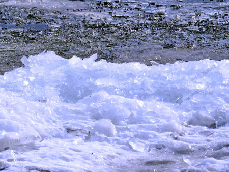 Ice on the Lake Ontario in Toronto, Canada, December 20, 2016