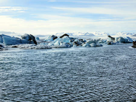 Jokulsarlon Glacier Lagoon in Iceland, July 7, 2017のeditorial素材