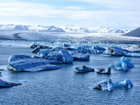 The Jokulsarlon Glacier Lagoon in Iceland, July 7, 2017のeditorial素材