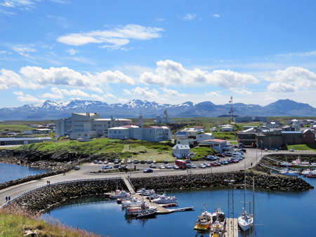 The view of town of Stykkisholmur on Snaefellsnes peninsula in the western part of Iceland, July 11, 2017のeditorial素材