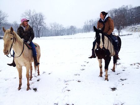 Riding in the snowの素材