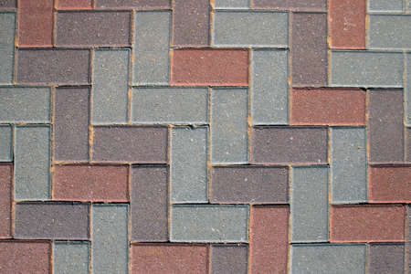 multi-colored brick floorの写真素材