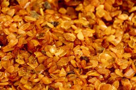 Placer of processed yellow amberの写真素材