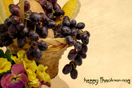 Happy Thanksgiving holiday greeting card background wallpaperの写真素材