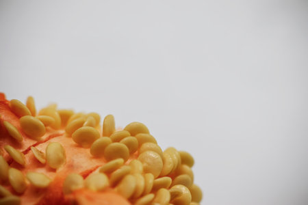 Seeds of ripe bulgarian pepper
