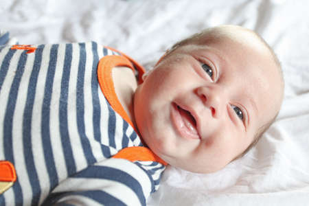 Baby boy smilingの写真素材