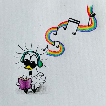 Little barn showgirl listens to musicの写真素材