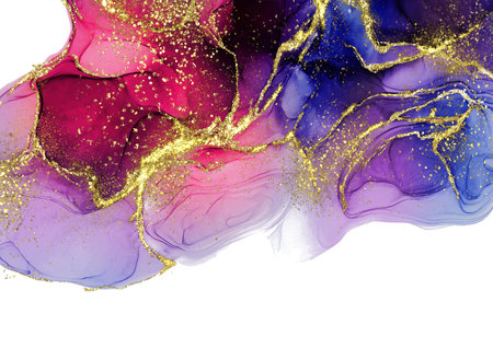 Colorful Alcohol Ink Art Background Texture Frame