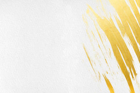 White Background Textured Washi Gold Haze Splash Ink Art Grunge Frameの写真素材