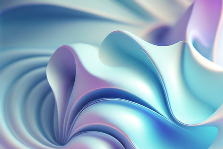 abstract background with smooth lines in blue and pink colors, 3d renderの写真素材