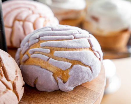 delicious conchas, mexican style sweet bread
