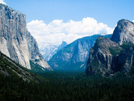 view of yosemite national park, californiaの写真素材