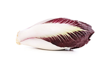 isolated red endive on a white background