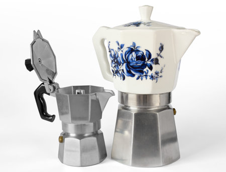 Two Italian Coffee Makersの写真素材
